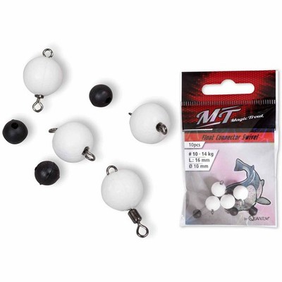Quantum Float Connector Swivel 14kg 5St. weiß