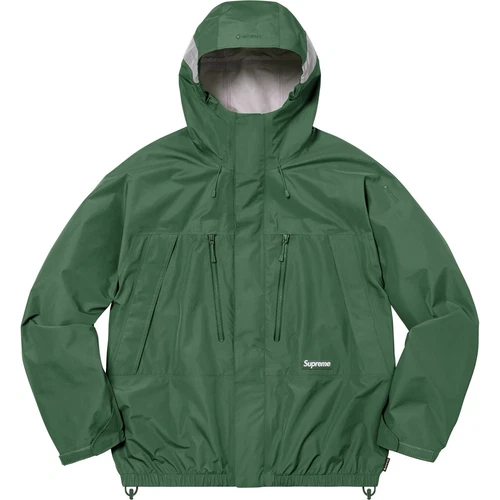 SUPREME® VESTE VERTE GORE TEX COUTURE COLLÉE COQUILLE HOMME TAILLE GRAND FW24