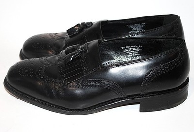 Florsheim Lexington Wingtip Tassel Leather Shoes Black Men