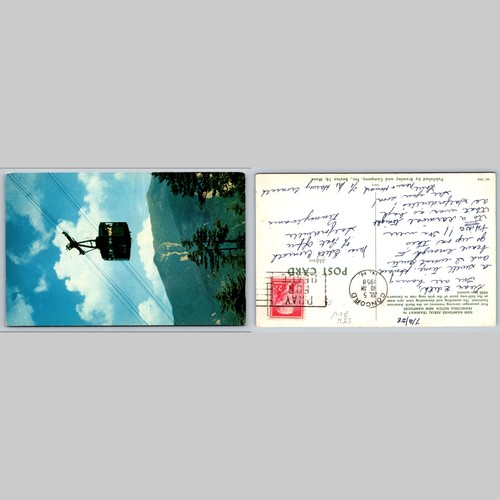 Postcard Franconia Aerial Tramway New Hampshire 1958 - Picture 3 of 3