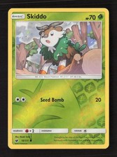 Skiddo Common Reverse Holo SM - Crimson Invasion 10/111 LP Pokémon TCG
