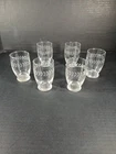 Vintage Anchor Hocking Etched 3.5in Laurel Leaf Juice Tumbler Shot Glass Set 6