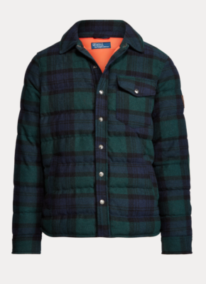 ジャケット・アウター 80s black watch tartan wool blouson Vintage 80s Wool Black Watch Tartan Plaid Coat Jacket Green