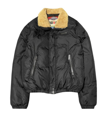 Dsquared Fur Down Black Bomber Jacket