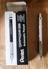 12 Pc Pentel GraphGear 300 Mechanical Pencil, White, 0.7 mm Draughting PG317-TW