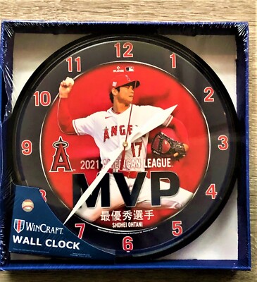 RARE!!  12x12 '' SHOHEI OHTANI MVP Wincraft Clock New !! Angels Baseball