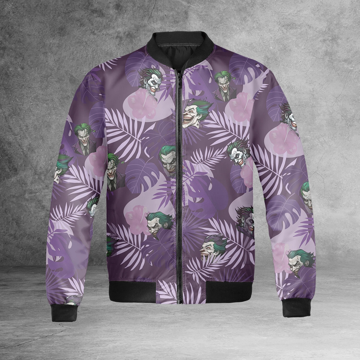 Horror Joker Clown Smiling Tropical Leaves Why So Serious Jacket