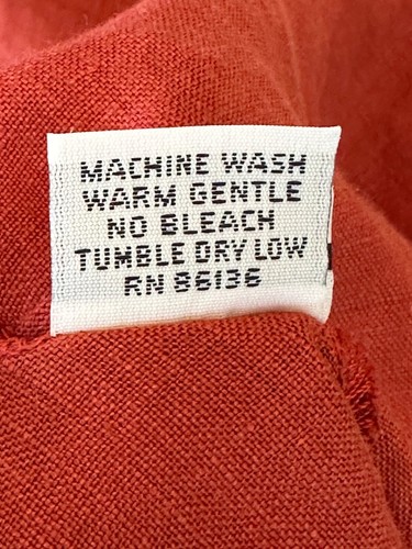 Bryn Walker Heavy Linen Barnaby Jacket Size M Rust Red Lagenlook - Picture 6 of 6