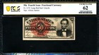 50 CENT FRACTIONAL CURRENCY LINCOLN FOURTH ISSUE UNCIRCULATED PCGS 62 FR 1374