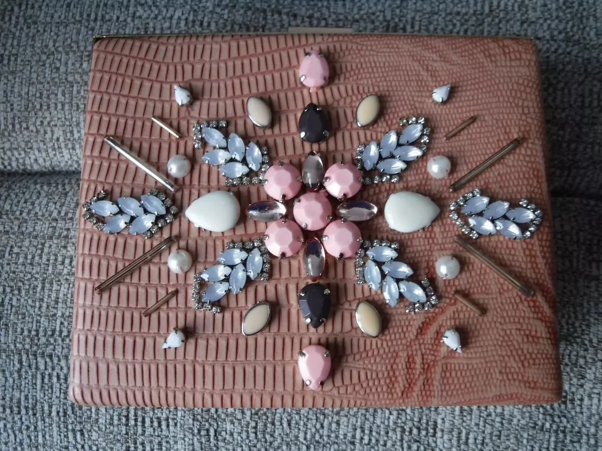 New look online nude clutch bag