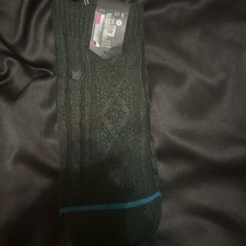 Stance M 3-5.5 W5-7.5 35 FOREST Plush Knit Slipper Socks size s, Crew Height
