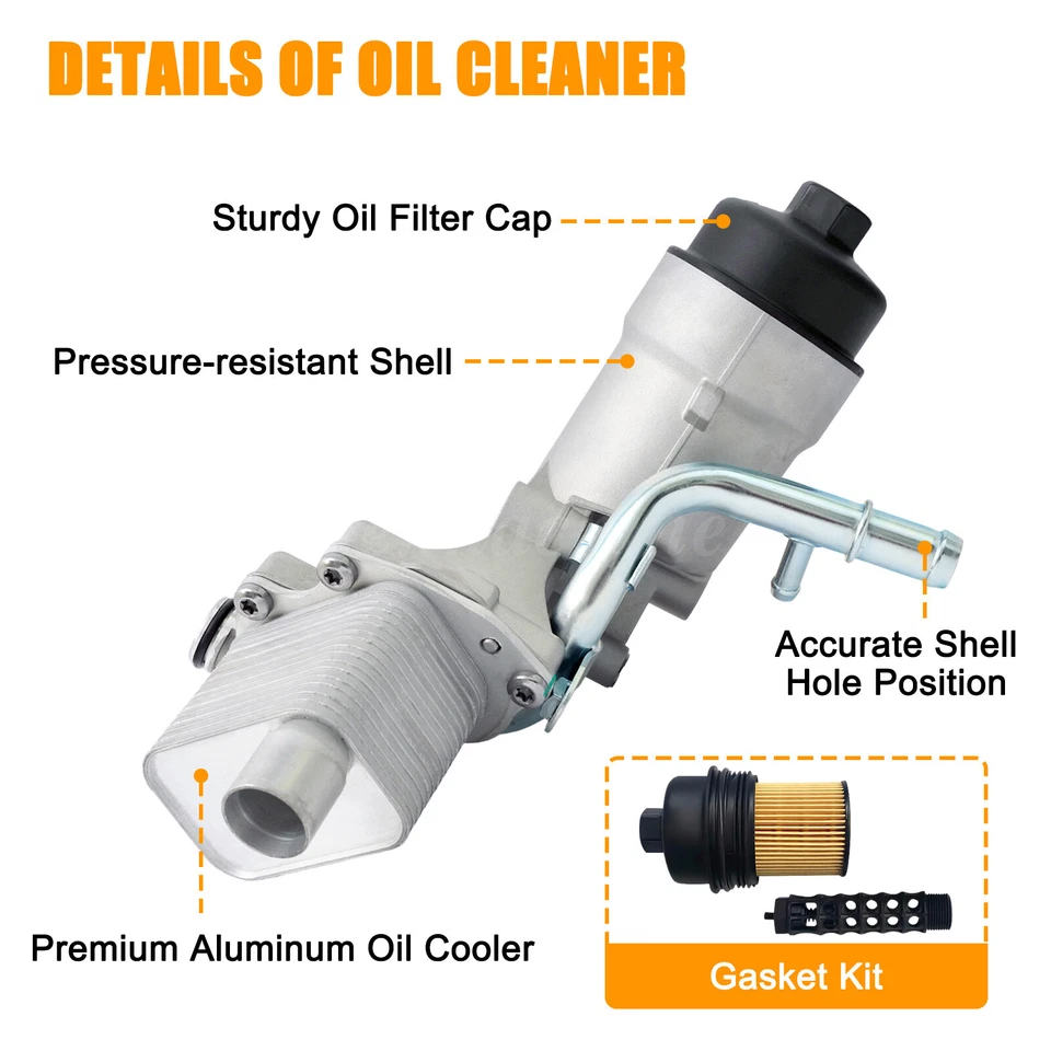 Oil Cooler Filter Housing 55566784 For Chevy Cruze Sonic Trax Buick Encore 1.4L - Image 2 of 4