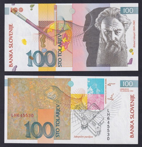 Banconota Slovenia 100 tolarjev 1992 P.-14a FDS/UNC