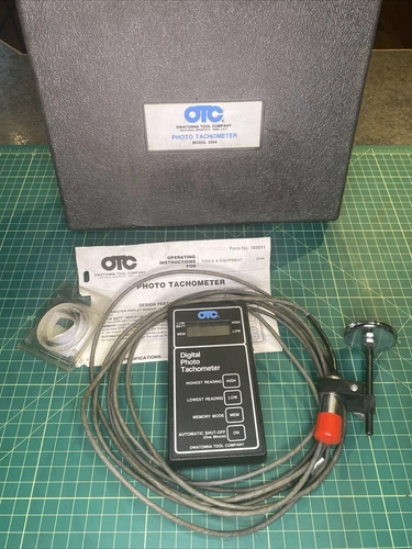 OTC Digital Photo Tachometer Handheld Model 3344 W/ Hard Case Works Great