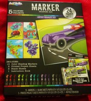 Art Skill Marker Drawing Kit 24 Piece Set Child's Craft Art Skill Marker Drawing Kit 24 Piece Set Child's Craft