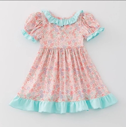 NEW Boutique Minnie Mouse Girls Embroidered Smocked Floral Dress - Picture 5 of 6
