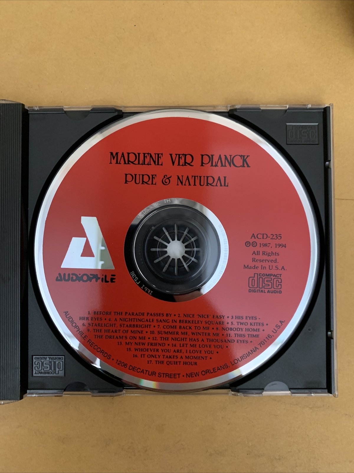 Marlene Verplanck Pure And Natural CD (1999) 762247223528 eBay