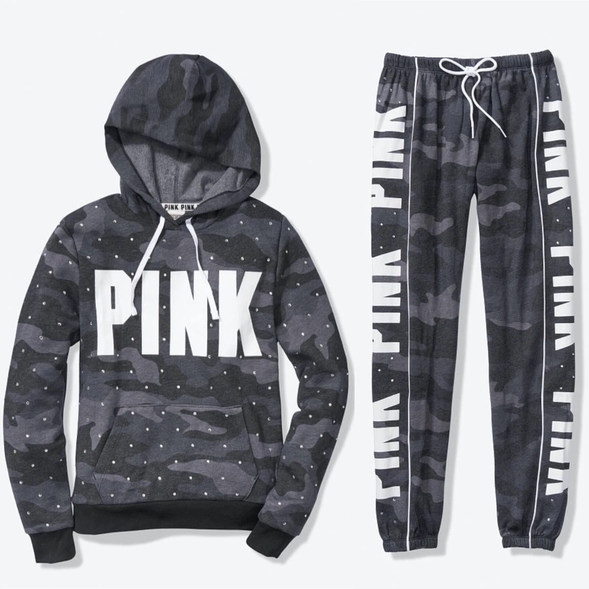 Pink victoria deals secret camo hoodie
