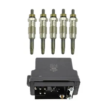 5x Diesel Glow Plugs w/ Glow Plug Relay for MERCEDES 300CD 300D 300SD 300TD
