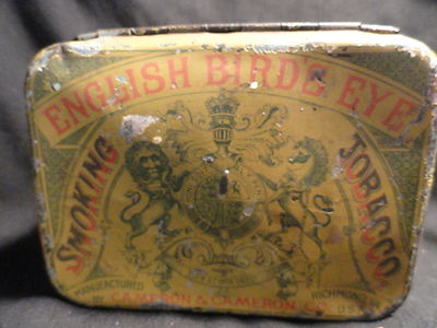 birds eye tobacco Yellow Orange English Birds Eye Smoking Tobacco Tin