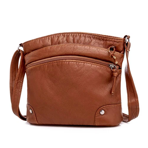 Womens Vintage Soft Leather Shoulder Bag Purse Lady Messenger Crossbody Bag - Bild 37 von 50