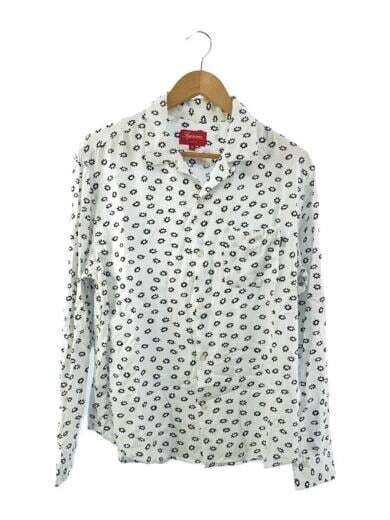 Supreme 18SS Flower Rayon L S SHIRT Long sleeve shirt M Rayon Whit 