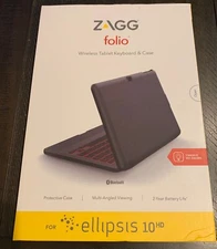 ZAGG Folio Wireless Tablet Keyboard & Case for Ellipsis 10 HD - new