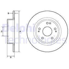 2x DELPHI BG4801C Bremsscheibe für HONDA