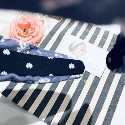LELE SADOUGHI x LOVESHACKFANCY Knotted Hea… LELE SADOUGHI x LOVESHACKFANCY Knotted Headband Blue Jean | eBay main image 4