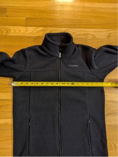 Columbia Fleece Jacket Black Full Zip Boy's Large 14 16 - Picture 6 of 11