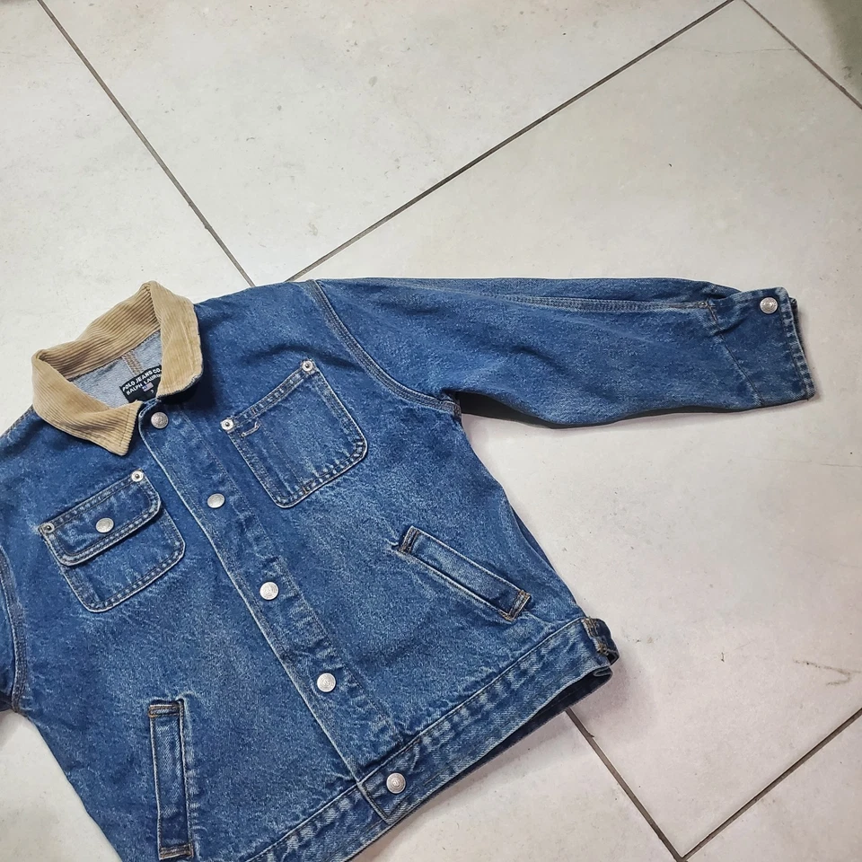 Polo ralph Lauren джинсовой ткани Chore куртка Polo джинсы Co размер Xs женщин винтажный 90-х - Изображение 2 из 4