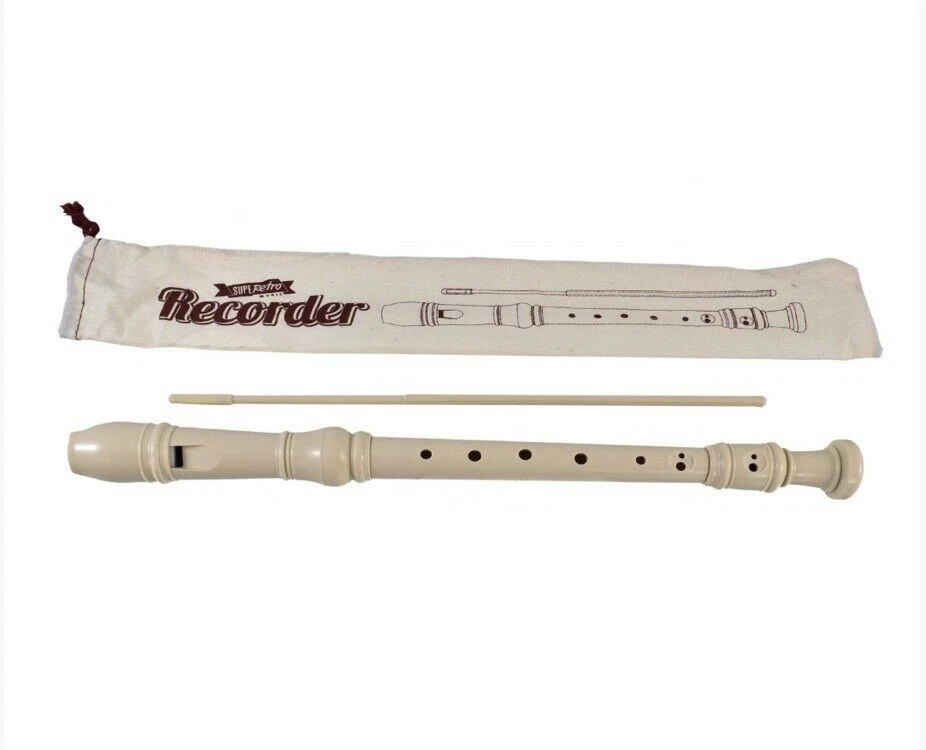 Voll Größe Musik Rekorder - Retro Instrument Mit Reinigung Stange Und Tasche - Bild 1 von 1