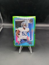 2025 Optic Football Oluwafemi Oladejo Rated Rookie- Titans Green Refractor/50