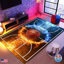 Osimiccp Basketball Rug 3'x5' Non Slip Boys Bedroom Carpet