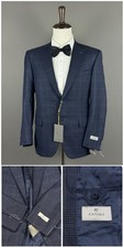 NWT Canali Mens Check Wool Silk Sport Coat Blazer 38US