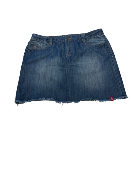 Esprit Womens Size 14 Blue Denim Jean Skirt Good Condition