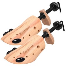 KevenAnna Pair of Premium Professional 4-way Wooden Shoe Small, Wood-small