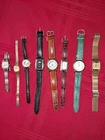 Vintage Lot of 8 watches adult Fossil Seiko Guess Hilfiger Valdawn - For Parts