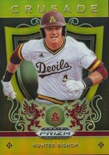 Hunter Bishop 2019 Prizm Draft Crusade GOLD Prizm Rookie RC Arizona State 9/10