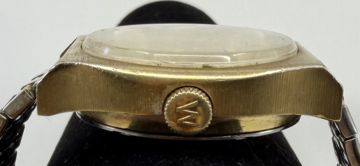 Vintage Waltham Automatic Gold Tone Men's Watch w/Day & Date