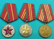 KGB USSR Medals For Impeccable Service in KGB. Full Set 10 15 20 Years 