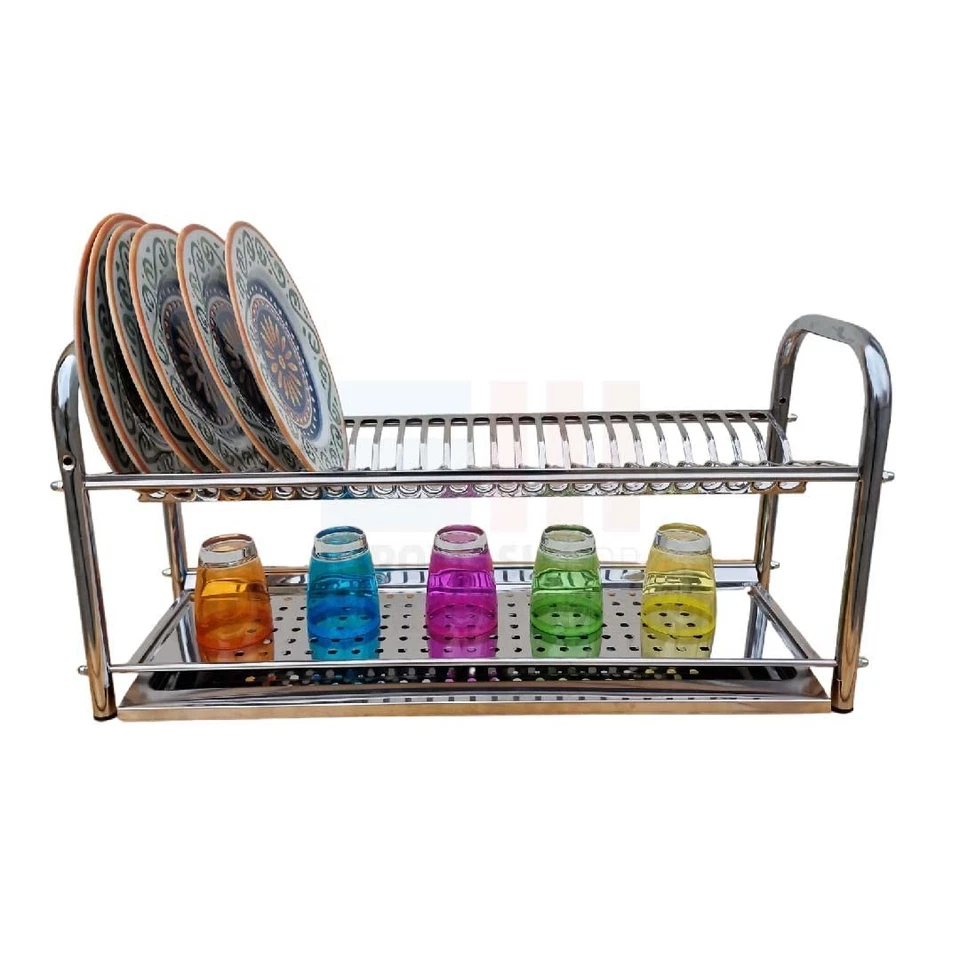 SCOLAPIATTI DA BASE PARETE O APPOGGIO IN ACCIAIO INOX 40 50 60 70 80 cm CON - Immagine 4 di 4