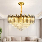 Modern Gold Crystal Chandelier 28 - 60cm Ceiling Pendant Light Sizes Living Room