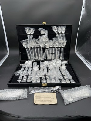 WM Rogers Son Silverplate Silverware Flatware Set Enchanted Rose