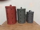 Hazel Potato Onion Garlic Storage Containers Set of 3 Galvanized Metal — photo 2