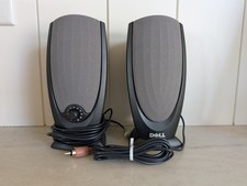Dell A215 Multimedia 2 Channel Computer Speakers, Power Supply, Aux Cable