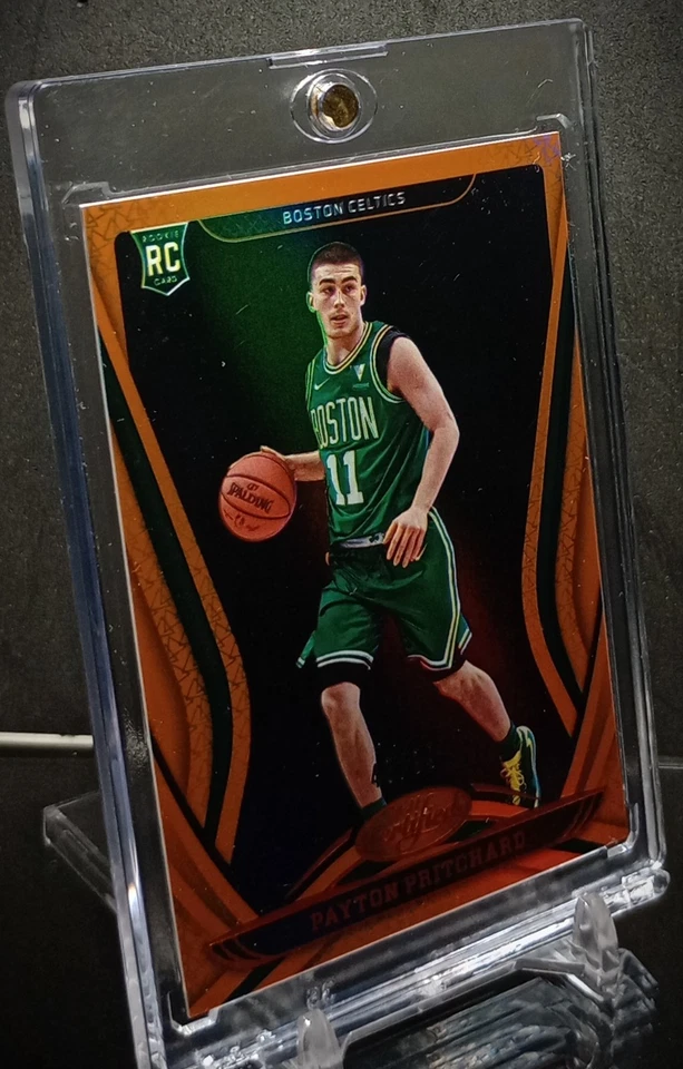 👀🔥 PAYTON PRITCHARD # /99 RC MIRROR ORANGE PARALLEL 2020-21 CERTIFIED CELTICS - Image 4 of 4