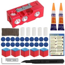 Pool Cue Tips Replacement Kit 11in1 Billiards Tip Repair Shaper Tool 20 PCS