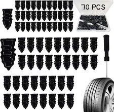 70PCS Heavy Duty Tire Plugs - Flat Tire Repair Kit with Vacuum Tool, (35S+35L)