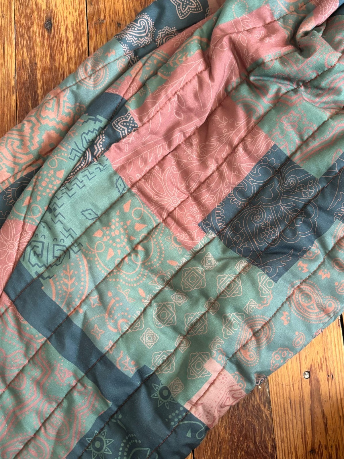 Quilted Patchwork Multicolor Insulated Relaxed Fi… - image 2